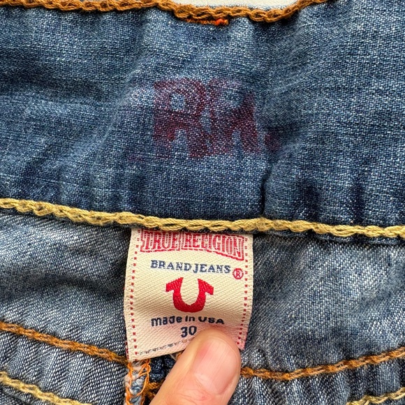 True Religion Denim Flare Trumpet Mermaid train skirt women’s 30 - Picture 9 of 16